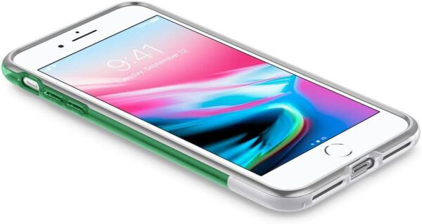 Spigen iPhone 8 Plus ile Uyumlu Kılıf Classic C1 Aluminum Sage (iPhone 10.Yıla Özel Tasarım Kılıfı)