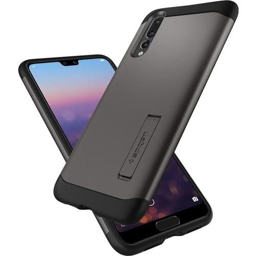 Spigen P20 Pro ile Uyumlu Kılıf Slim Armor Gunmetal