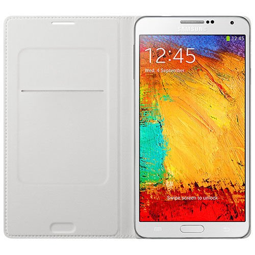 Galaxy Note 3 ile Uyumlu Moschino Flip Wallet Kılıf Beyaz-Gri EF-EN900BSEGWW (Out)