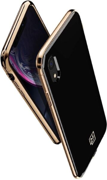 Spigen iPhone XR ile Uyumlu Kılıf La Manon étui Gold Black