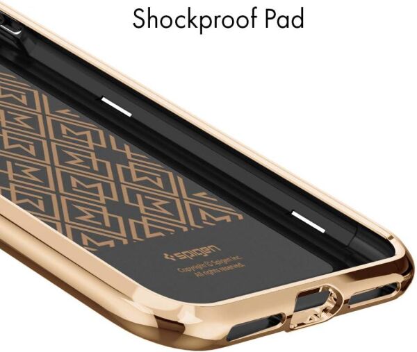 Spigen iPhone XR ile Uyumlu Kılıf La Manon étui Gold Black