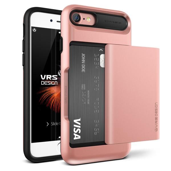 VRS Design iPhone 8/7 ile Uyumlu Damda Glide Kılıf Rose Gold