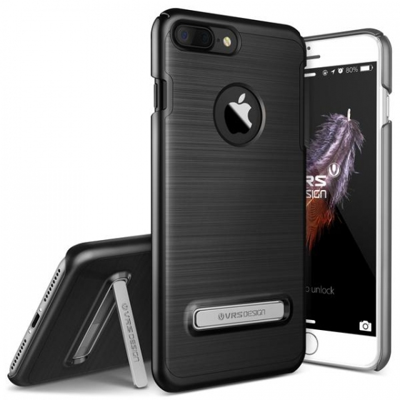 VRS iPhone 7 Plus ile Uyumlu Simpli Lite Kılıf Titanium Black