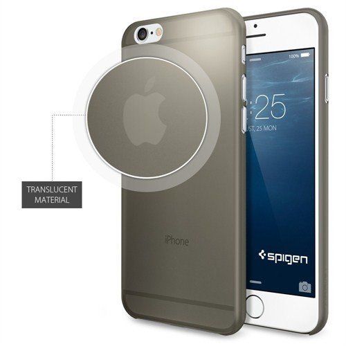 Spigen iPhone 6/6s ile Uyumlu Kılıf Air Skin 0.3 mm Ultra ince Gray