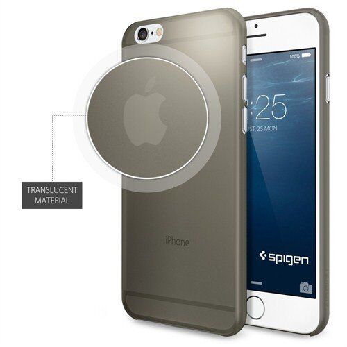 Spigen iPhone 6/6s ile Uyumlu Kılıf Air Skin 0.3 mm Ultra ince Gray