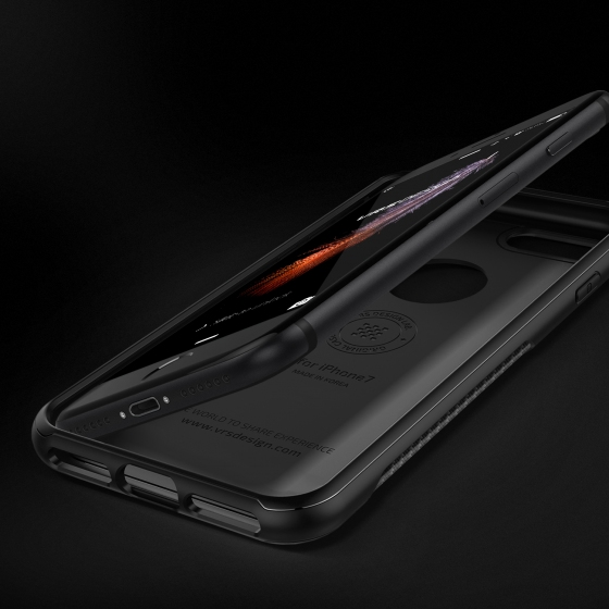 VRS iPhone 7 ile Uyumlu New Carbon Fit Kılıf Black