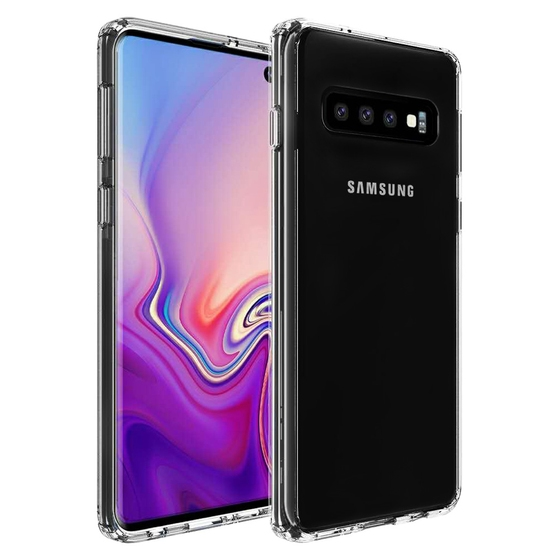 Buff Galaxy S10 ile Uyumlu Air Hybrid Kılıf Smoke Black