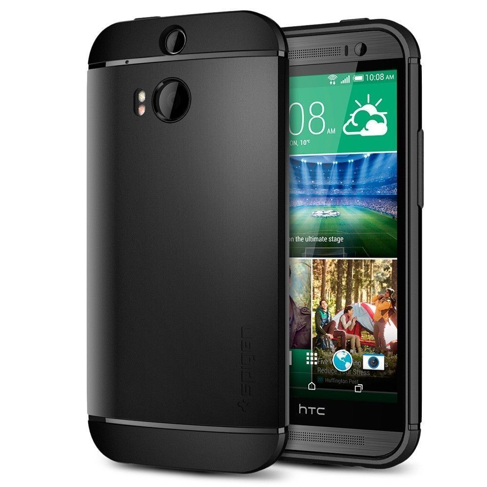 Spigen One M8 ile Uyumlu Kılıf Slim Armor Black