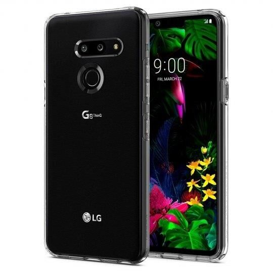 Spigen G8 ThinQ ile Uyumlu Kılıf Liquid Crystal Crystal Clear