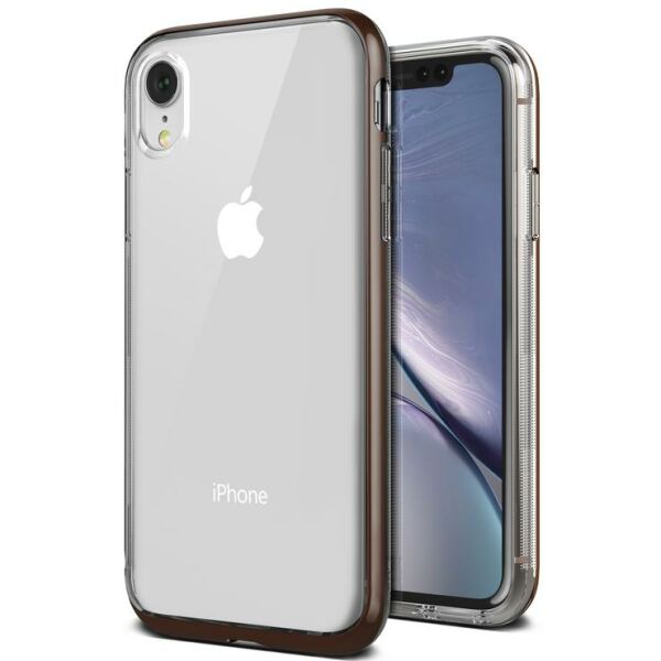 VRS iPhone XR ile Uyumlu Crystal Bumper Kılıf Brown