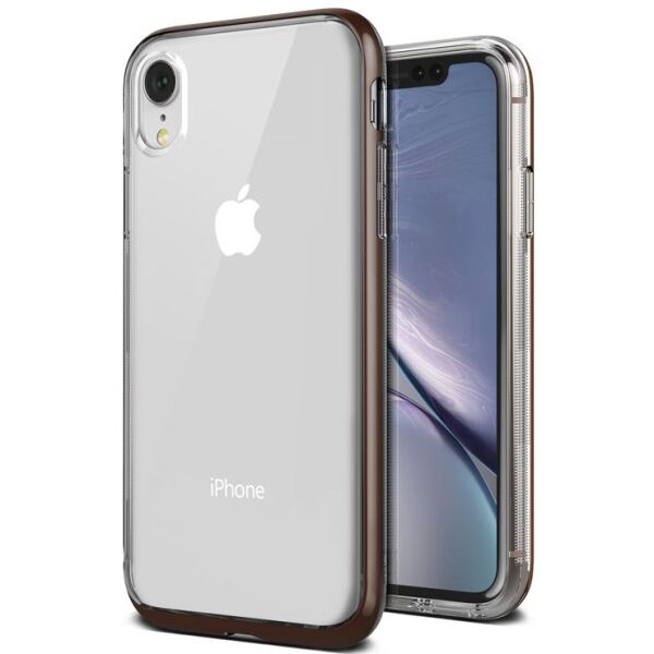 VRS iPhone XR ile Uyumlu Crystal Bumper Kılıf Brown
