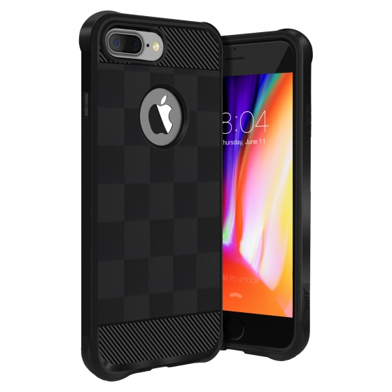 Buff iPhone 8 Plus ile Uyumlu Black Armor Kılıf