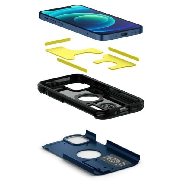 Spigen iPhone 12 Mini ile Uyumlu Kılıf Tough Armor Navy Blue