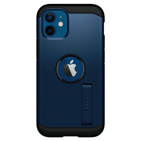 Spigen iPhone 12 Mini ile Uyumlu Kılıf Tough Armor Navy Blue