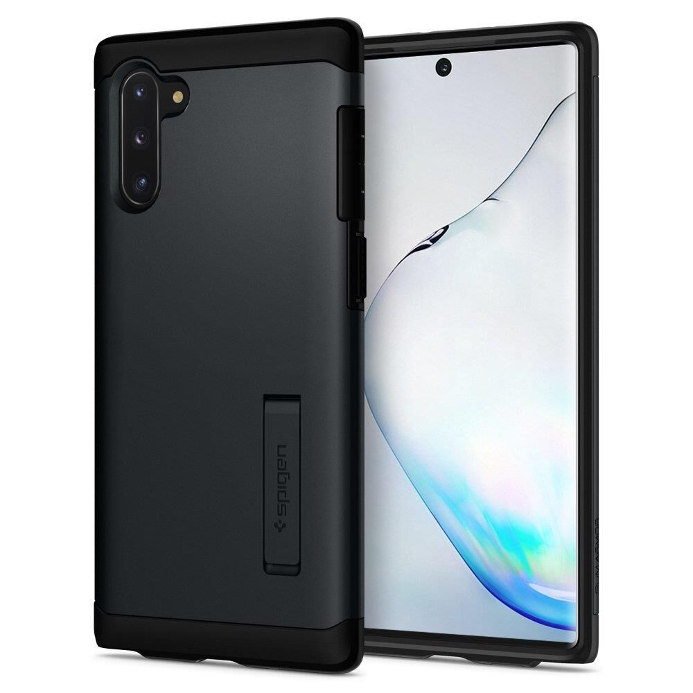 Spigen Galaxy Note 10 ile Uyumlu Kılıf Slim Armor Metal Slate