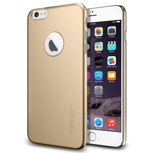 Spigen iPhone 6 Plus/6s Plus ile Uyumlu Kılıf Thin Fit A Ultra İnce Champagne Gold