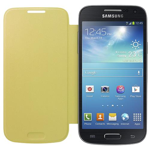 Galaxy S4 Mini i9190 ile Uyumlu Flip Cover Kılıf Sarı EF-FI919BYEGWW (Out)