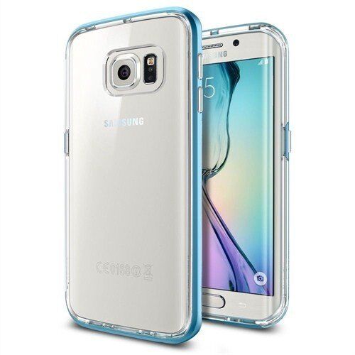 Spigen Galaxy S6 Edge ile Uyumlu Kılıf Neo Hybrid CC Electric Blue