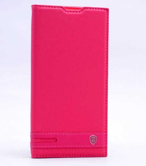 Zore Moto E4 Plus ile Uyumlu Elite Serisi Kapaklı Kılıf Pembe