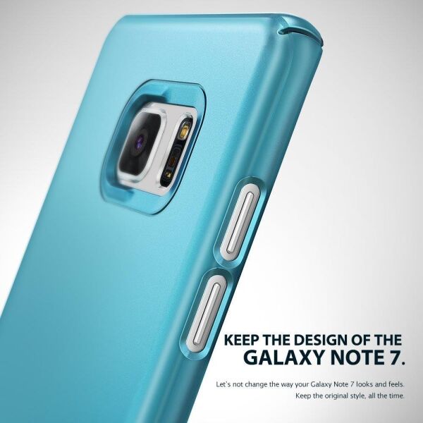 Ringke Slim Galaxy Note 7 FE ile Uyumlu Kılıf Ocean Blue