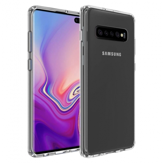 Buff Galaxy S10 Plus ile Uyumlu Air Hybrid Kılıf Crystal Clear