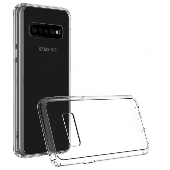 Buff Galaxy S10 Plus ile Uyumlu Air Hybrid Kılıf Crystal Clear