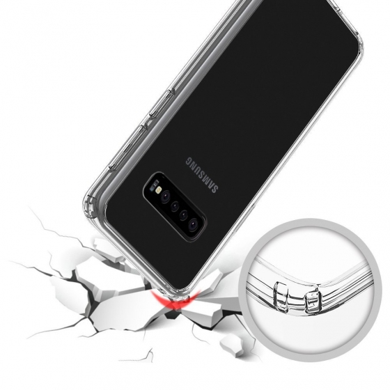 Buff Galaxy S10 Plus ile Uyumlu Air Hybrid Kılıf Crystal Clear