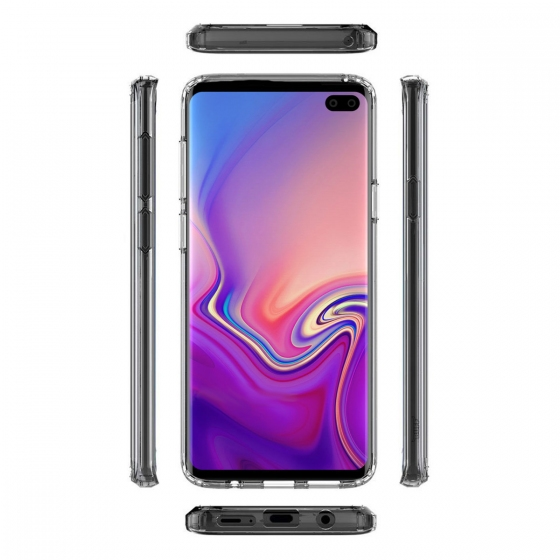 Buff Galaxy S10 Plus ile Uyumlu Air Hybrid Kılıf Crystal Clear