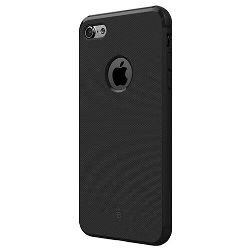 Baseus Hermit Bracked Case iPhone 7 ile Uyumlu Silikon Kılıf Siyah