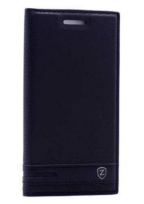 Zore Vibe S1 ile Uyumlu Elite Serisi Kapaklı Kılıf Siyah