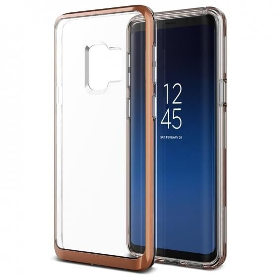 VRS Design Galaxy S9 ile Uyumlu Crystal Bumper Kılıf Blush Gold