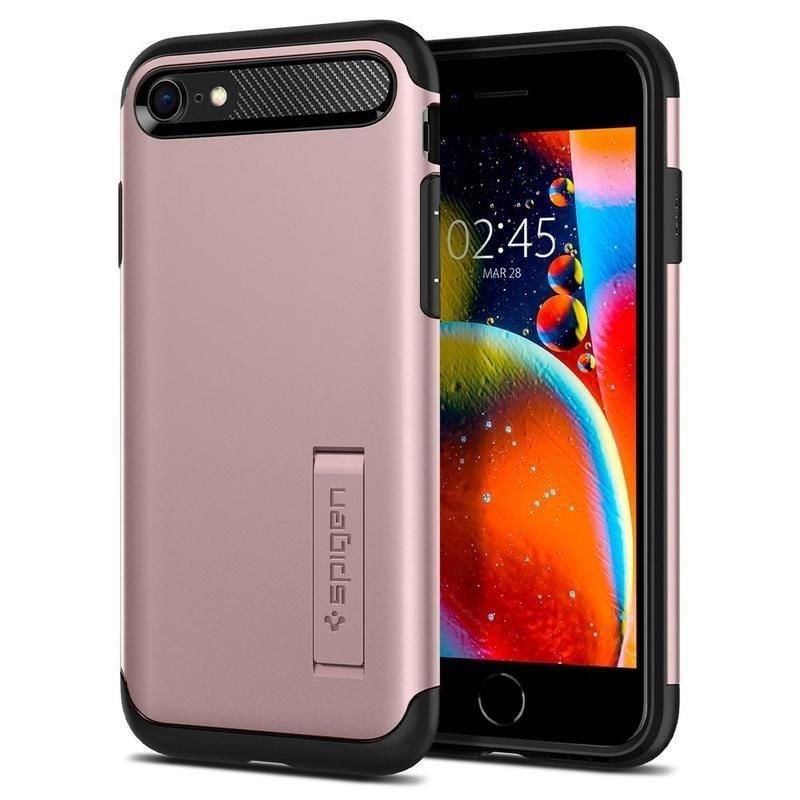 Spigen iPhone SE (2020) ile Uyumlu Kılıf Slim Armor Rusty Pink