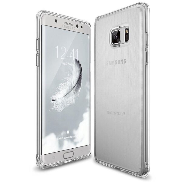 Ringke Air Galaxy Note 7 FE ile Uyumlu Kılıf Crystal Clear Ultra Hafif Esnek İnce Şeffaf Transparan