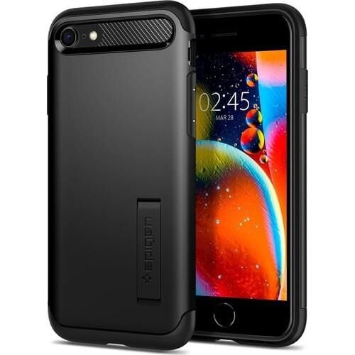 Spigen iPhone SE (2020) ile Uyumlu Kılıf Slim Armor Black