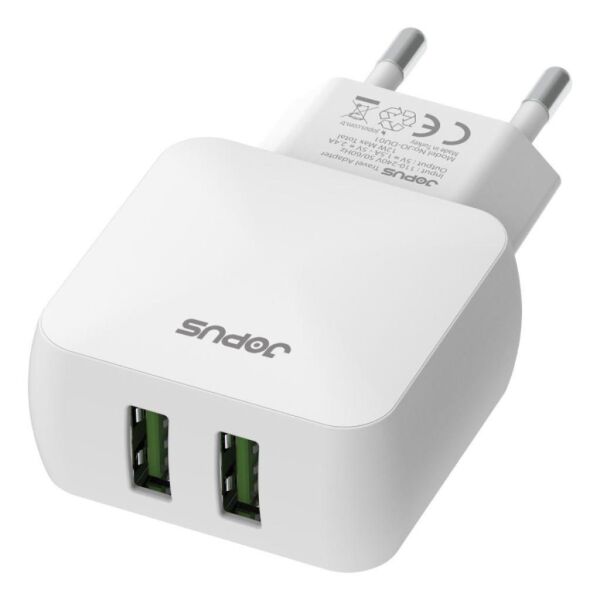 Jopus Universal Type C JO-DU01 Dualm 2in1 2,4 A Şarj Seti Beyaz