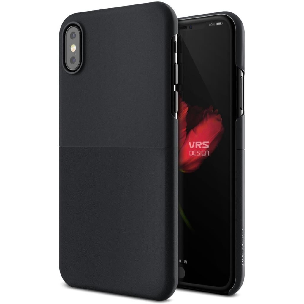 VRS Design iPhone X ile Uyumlu Skin Fit Kılıf Black