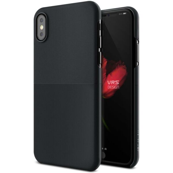 VRS Design iPhone X ile Uyumlu Skin Fit Kılıf Black