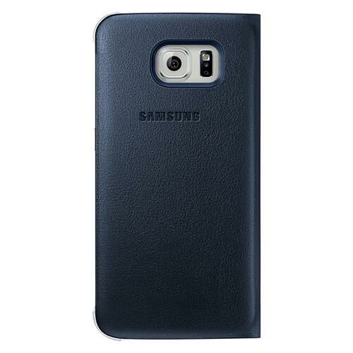 Galaxy S6 ile Uyumlu Flip Wallet (Deri Görünümlü) Siyah EF-WG920PBEGWW