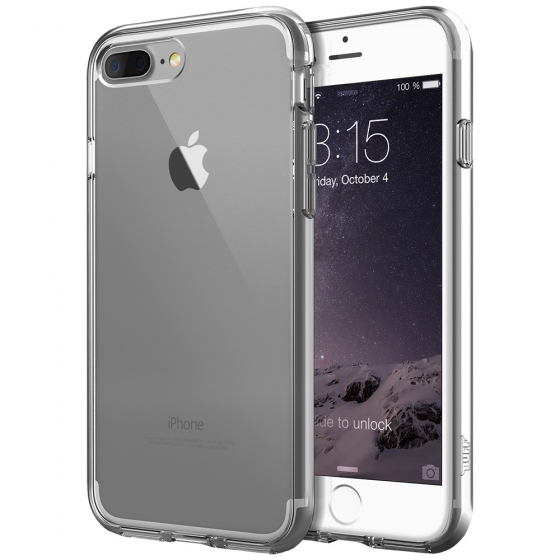 Buff iPhone 8 Plus / 7 Plus ile Uyumlu Air Hybrid Kılıf Smoke Black