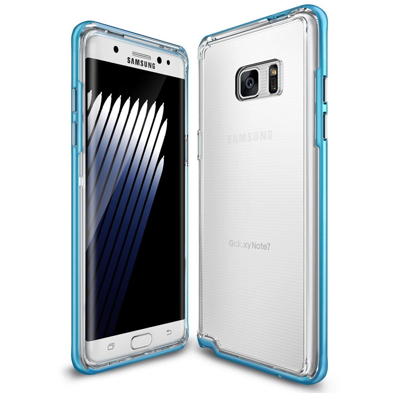 Ringke Frame Galaxy Note 7 FE ile Uyumlu Çerçeveli Bumper Kılıf Ocean Blue