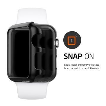 Spigen Apple Watch ile Uyumlu Kılıf Thin Fit (38mm) Black