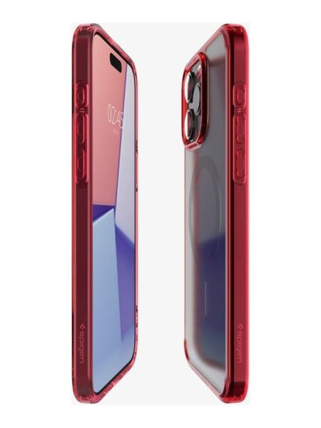 Spigen iPhone 15 Pro ile Uyumlu Kılıf, Spigen Ultra Hybrid Magfit (Magsafe Uyumlu) Deep Red