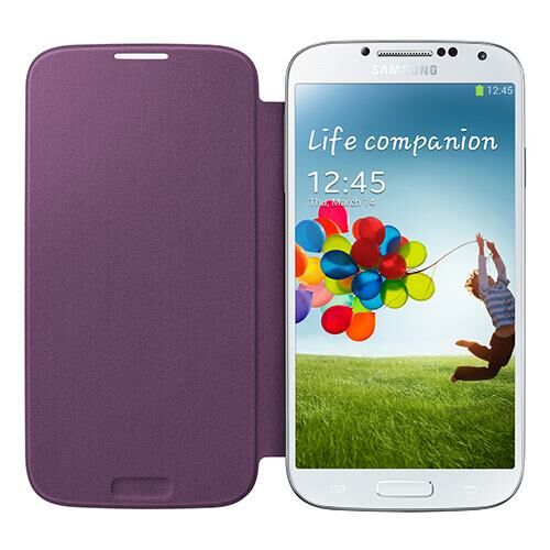 Galaxy S4 ile Uyumlu Flip Cover Kılıf Mor EF-FI950BVEGWW (Out)