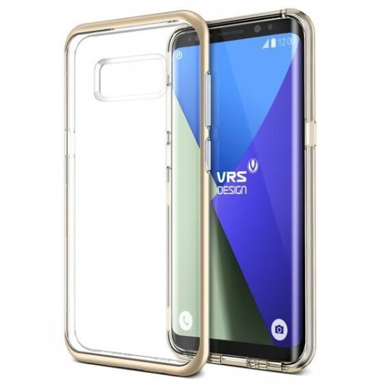 Verus Galaxy S8 ile Uyumlu Crystal Bumper Kılıf Shine Gold