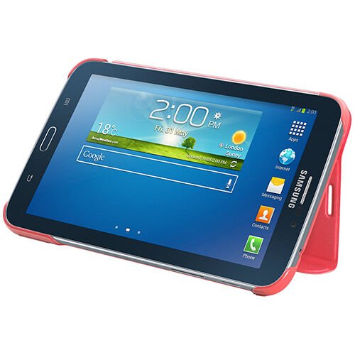 Galaxy Tab 3 7.0'' T210 ile Uyumlu Bookcover Kılıf Pembe EF-BT210BPEGWW
