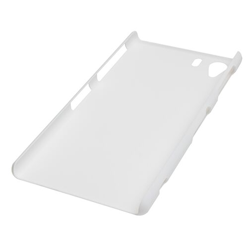 Xperia Z1 C6903 ile Uyumlu Sert Kauçuk Kılıf Beyaz Renk