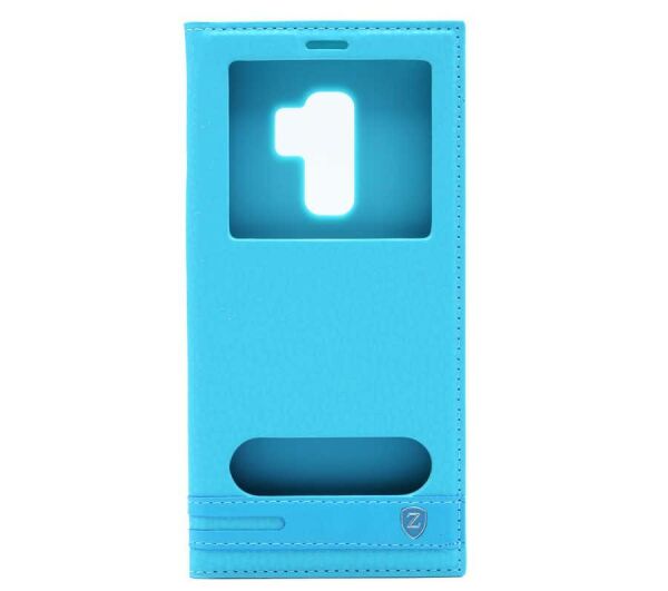 Zore Galaxy S9 Plus ile Uyumlu Elite Serisi Pencereli Kapaklı Kılıf Turkuaz