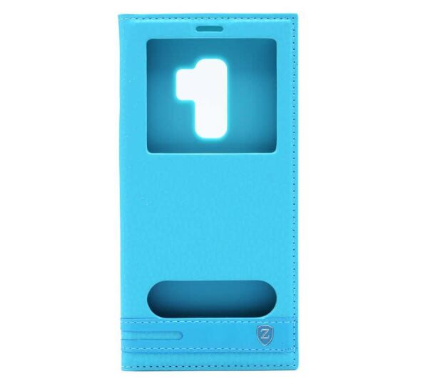 Zore Galaxy S9 Plus ile Uyumlu Elite Serisi Pencereli Kapaklı Kılıf Turkuaz