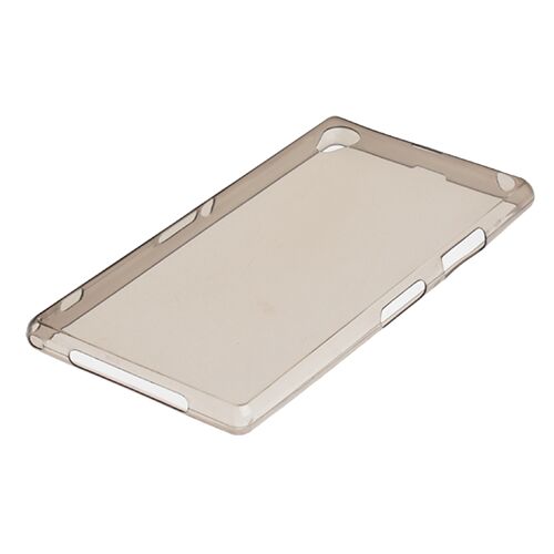 Xperia Z1 ile Uyumlu Kılıf İnce Şeffaf Silikon Siyah