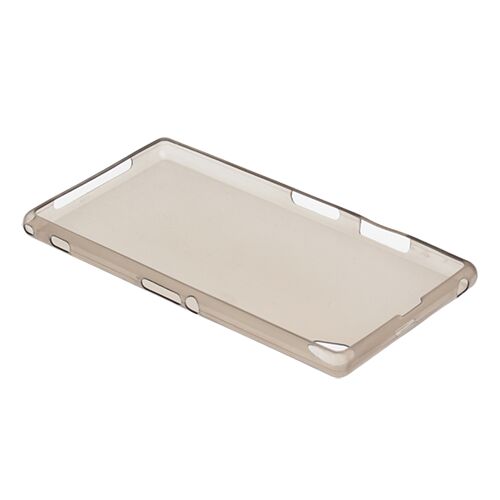 Xperia Z1 ile Uyumlu Kılıf İnce Şeffaf Silikon Siyah